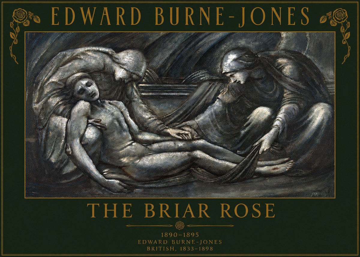 Edward Burne-Jones The Briar Rose No4 - Plakát