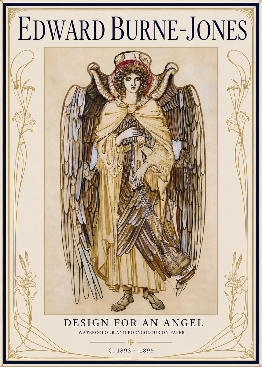 Edward Burne-Jones Design for an Angel No1 - Plakát