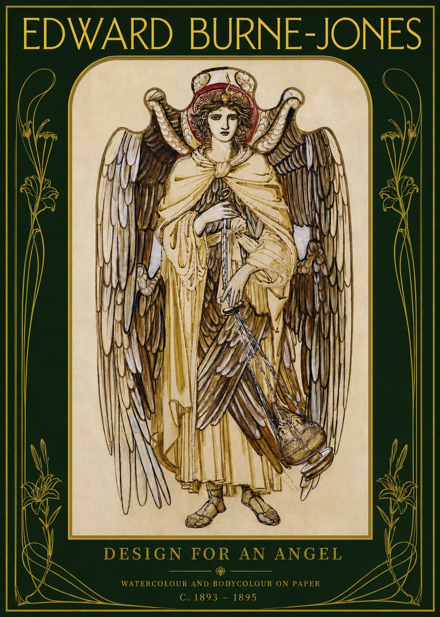 Edward Burne-Jones Design for an Angel No2 - Plakát