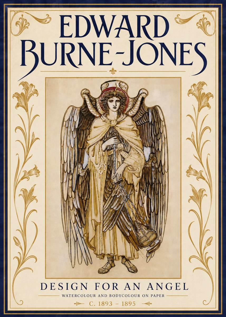 Edward Burne-Jones Design for an Angel No6 - Plakát