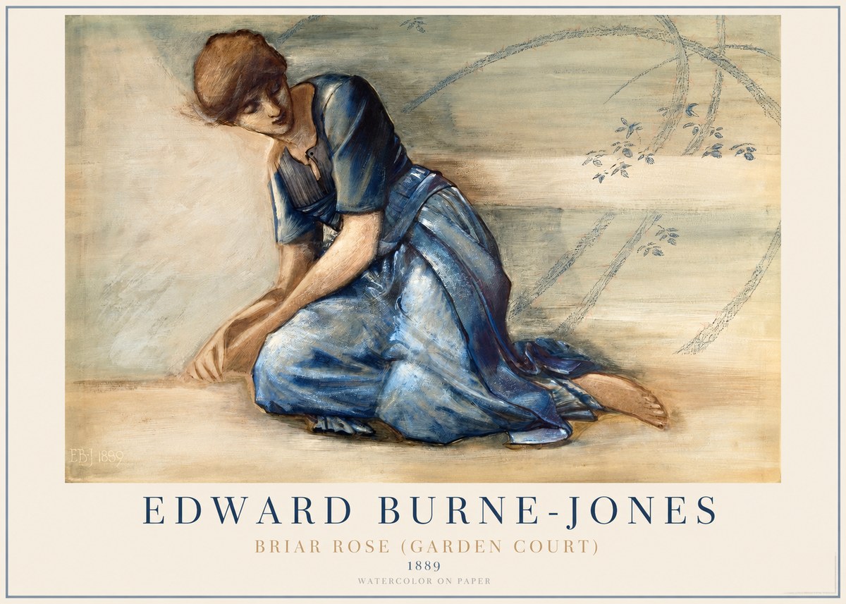 Edward Burne-Jones Briar Rose (Garden Court) No1 - Plakát