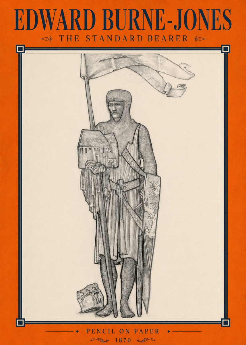 Edward Burne-Jones The Standard Bearer No2 - Plakát