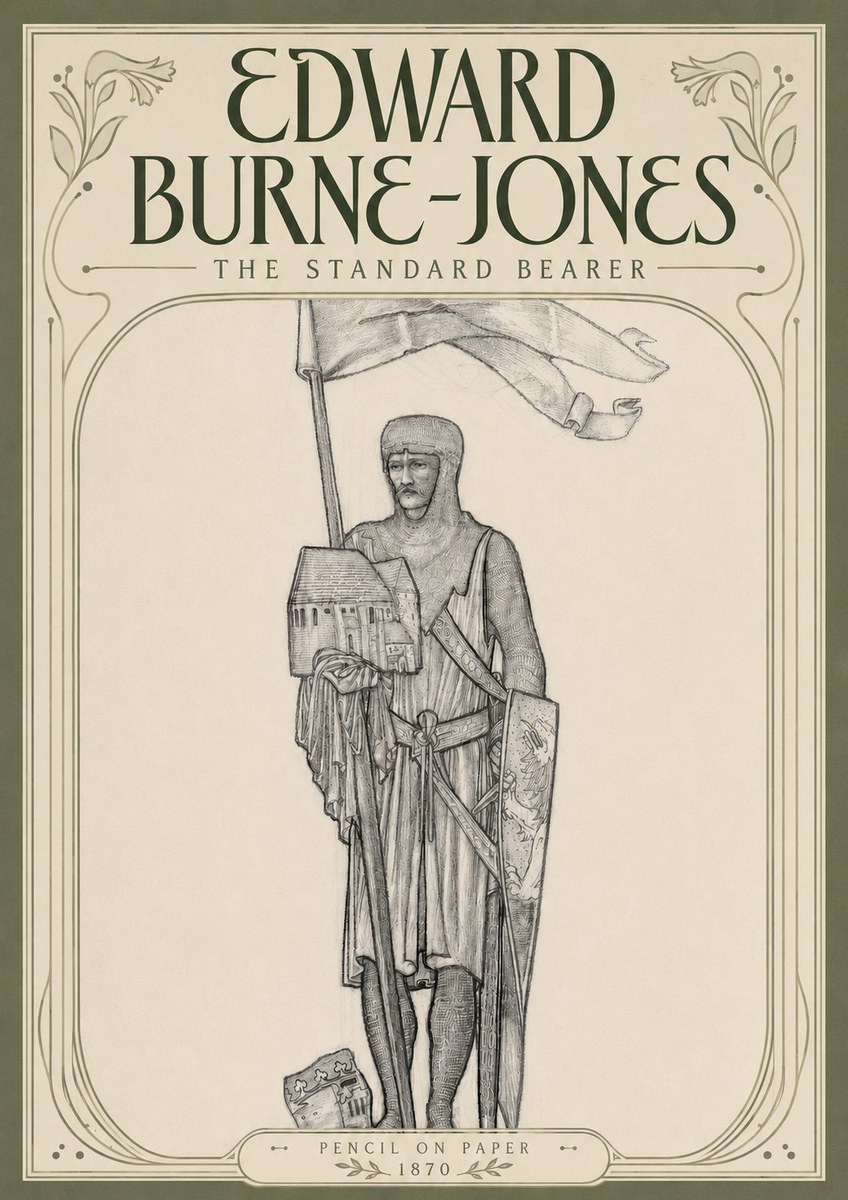 Edward Burne-Jones The Standard Bearer No4 - Plakát