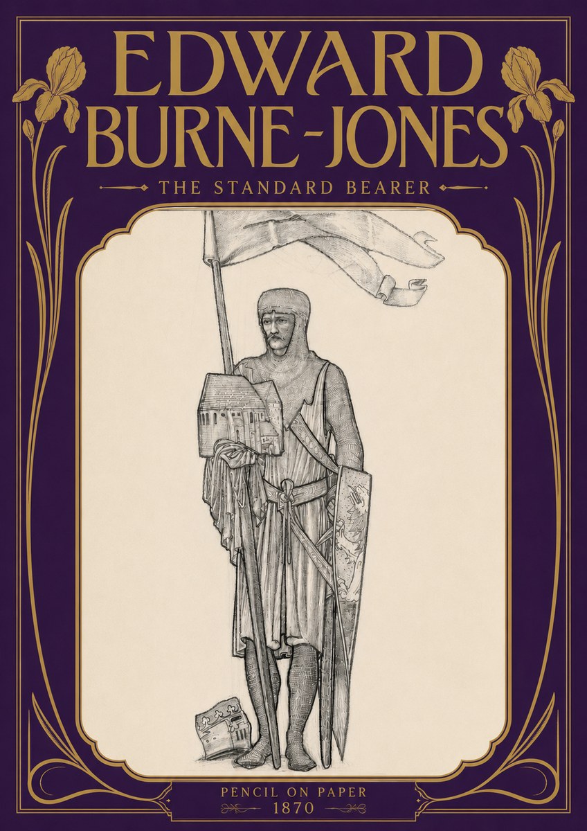 Edward Burne-Jones The Standard Bearer No5 - Plakát