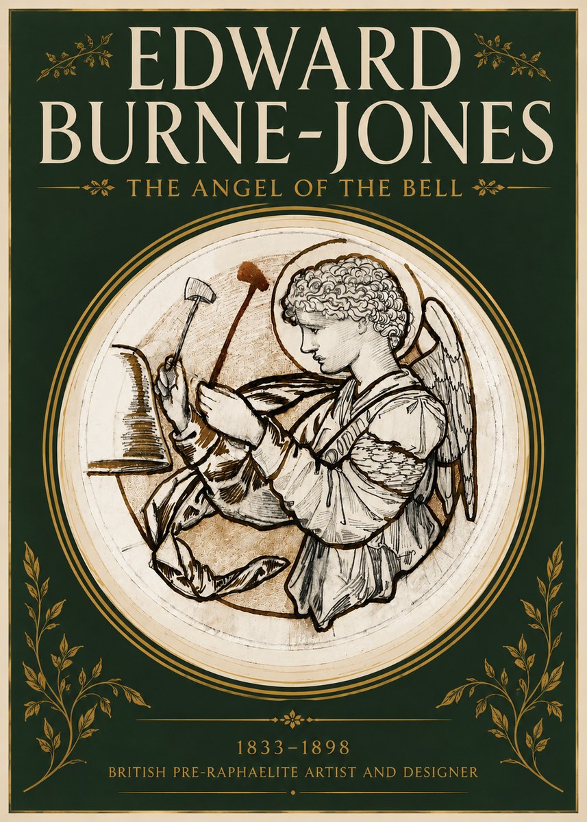 Edward Burne-Jones The Angel of the Bell No4 - Plakát