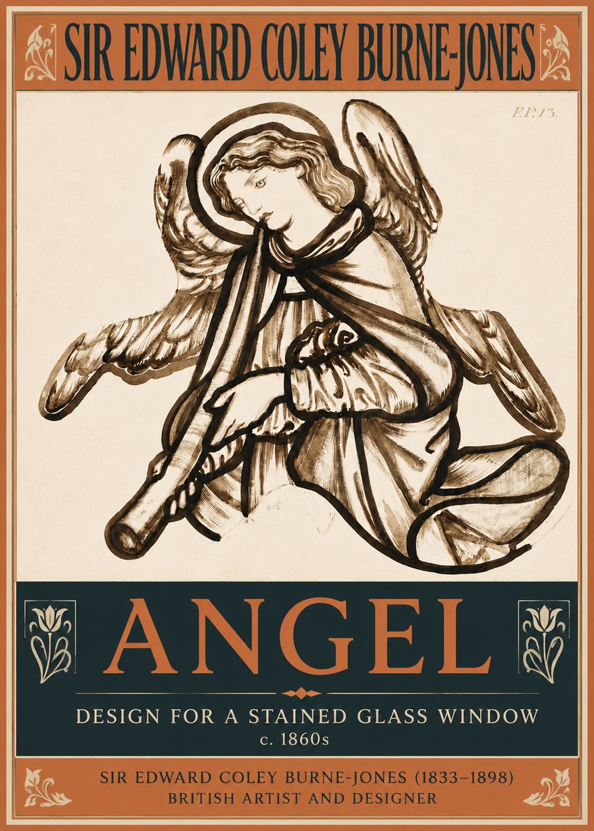 Edward Burne-Jones Angel No5 - Plakát