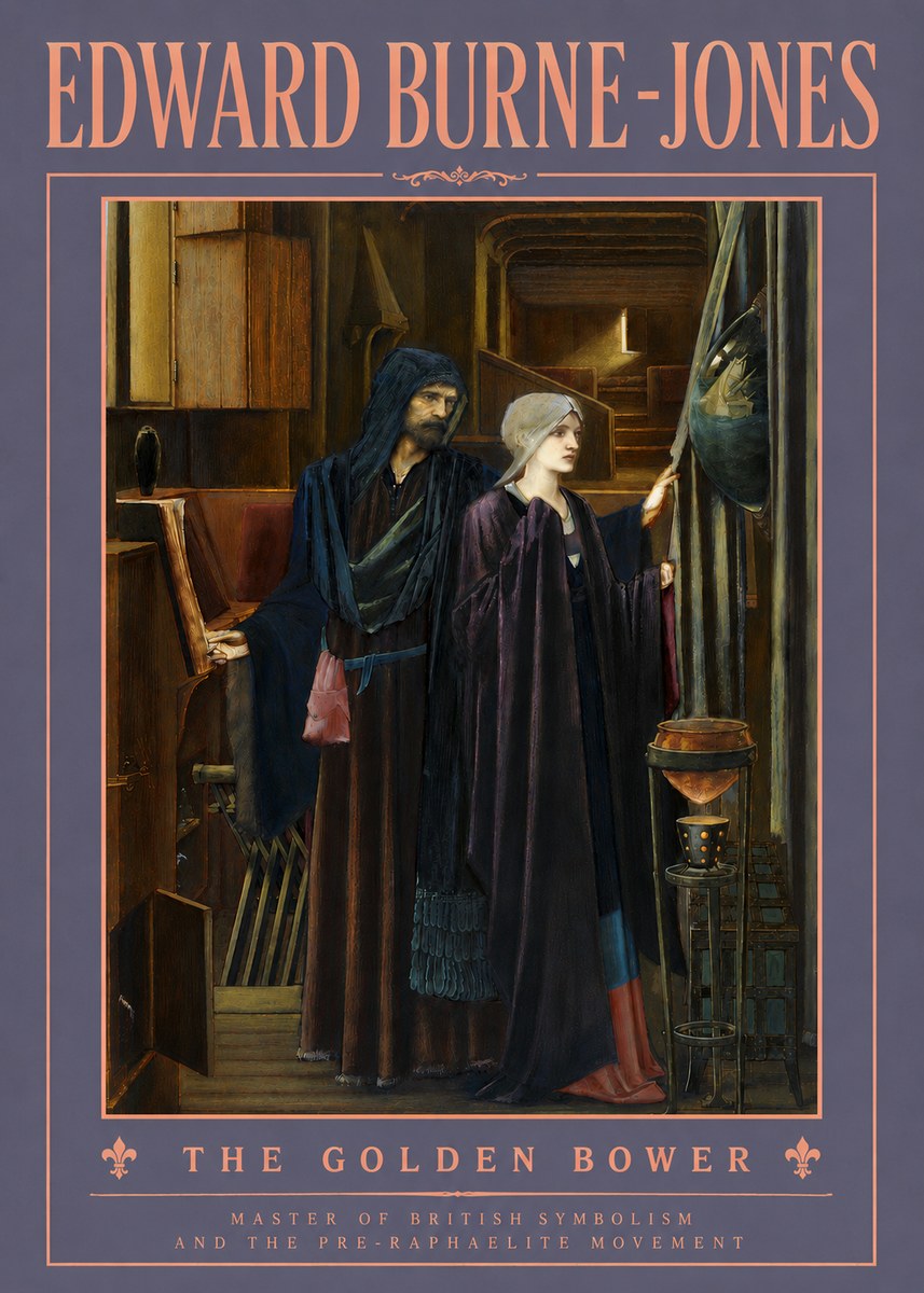 Edward Burne-Jones The Golden Bower No4 - Plakát