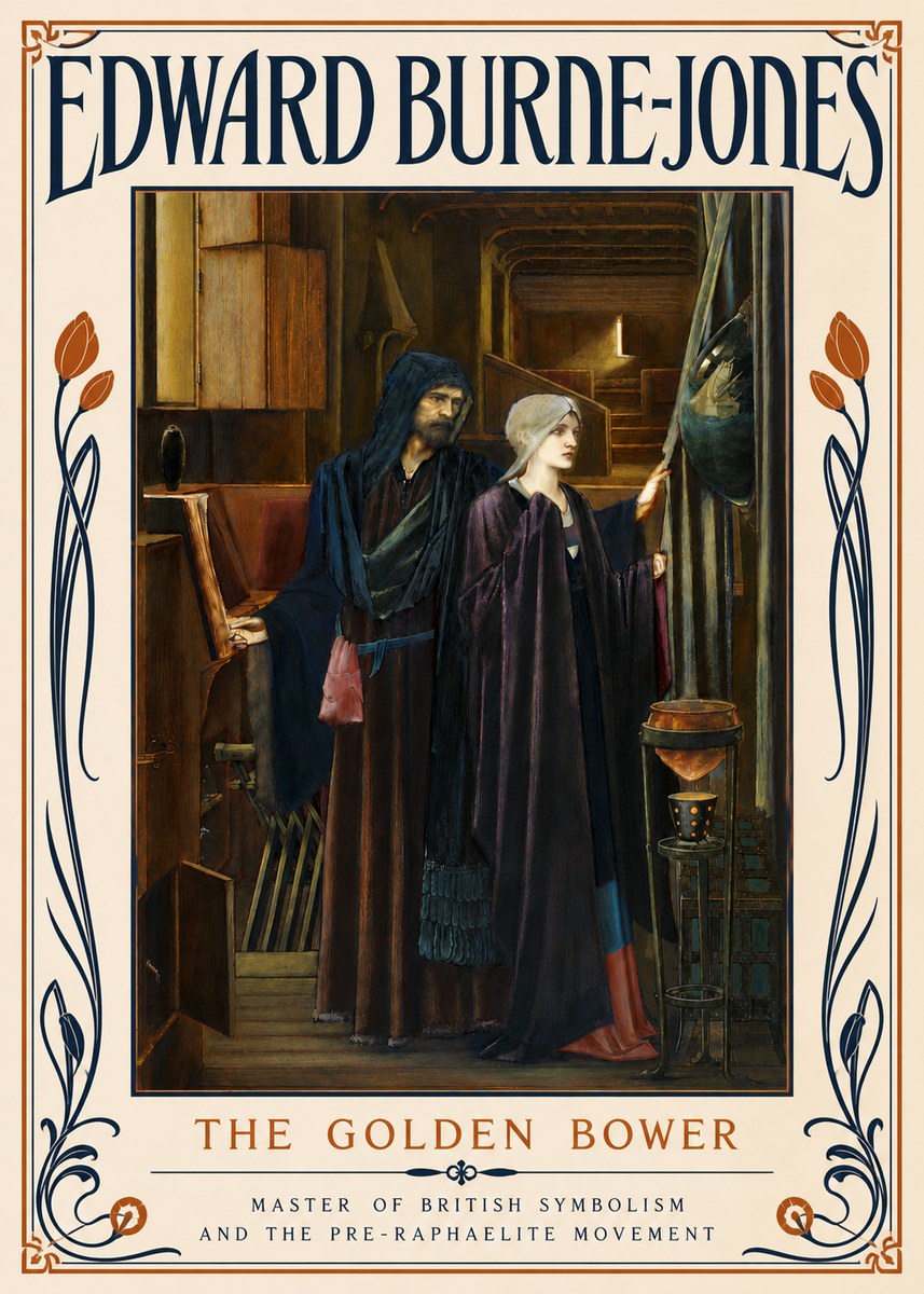 Edward Burne-Jones The Golden Bower No5 - Plakát