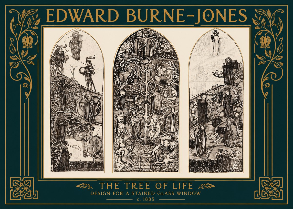 Edward Burne-Jones The Tree of Life No2 - Plakát