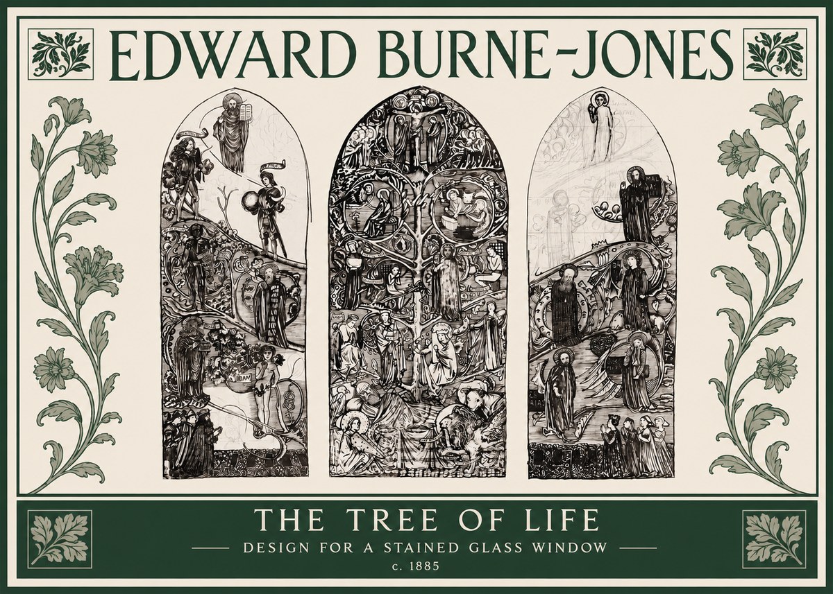 Edward Burne-Jones The Tree of Life No3 - Plakát