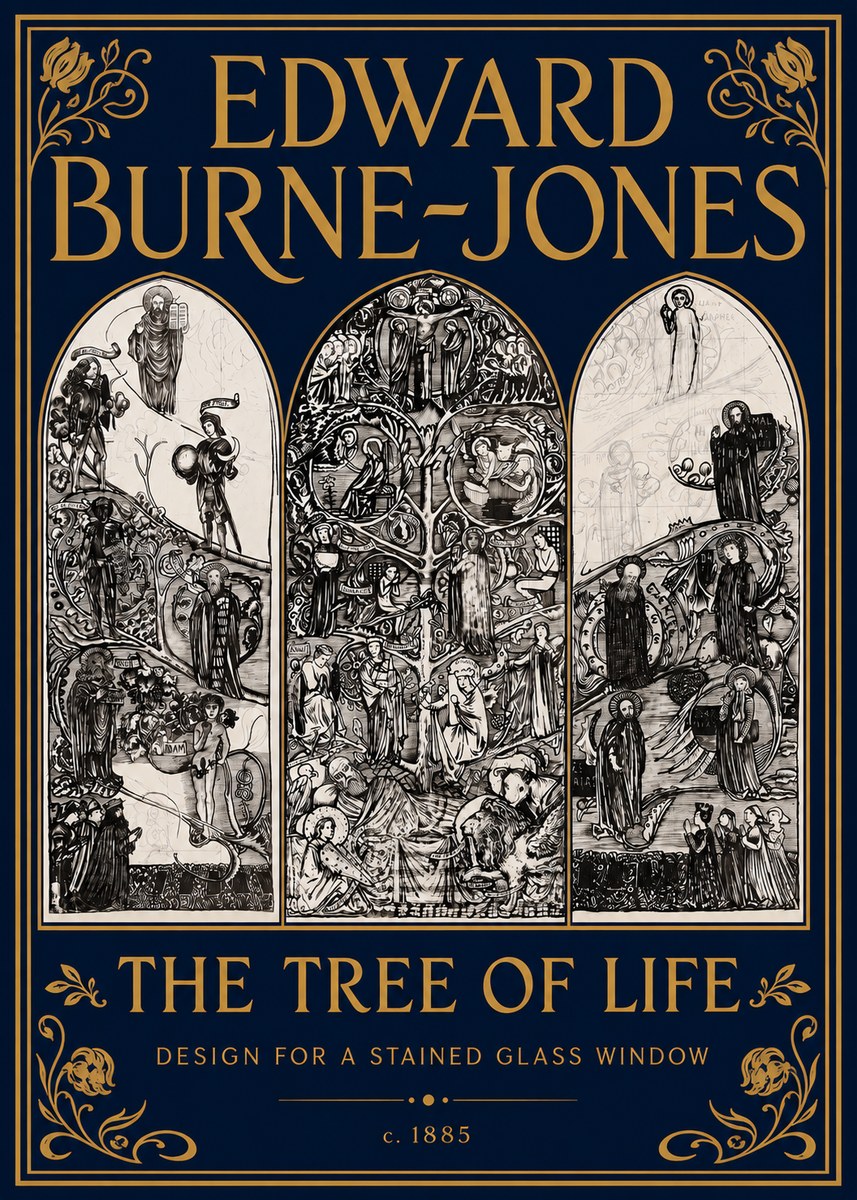 Edward Burne-Jones The Tree of Life No5 - Plakát