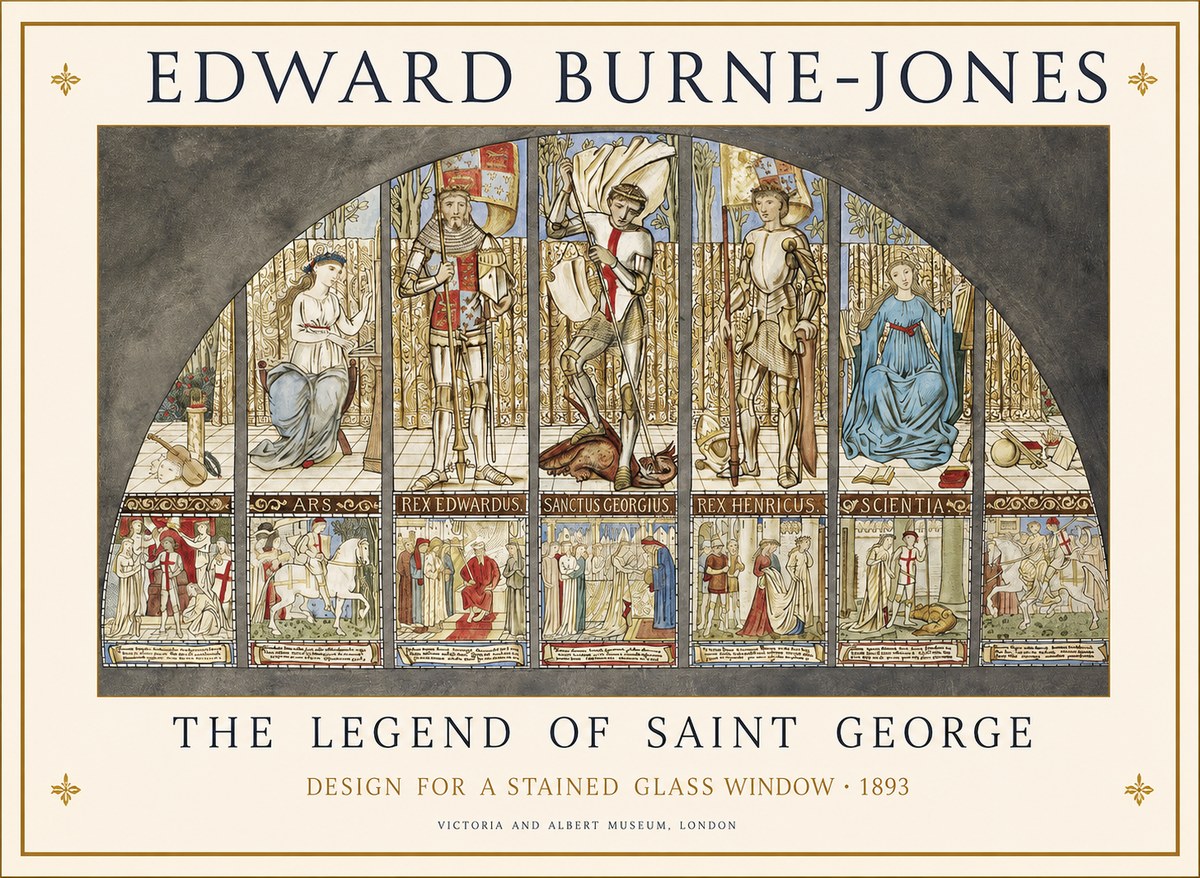 Edward Burne-Jones The Legend of Saint George No1 - Plakát