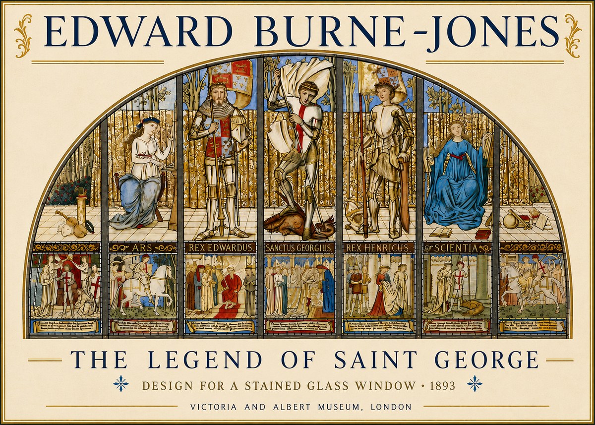 Edward Burne-Jones The Legend of Saint George No6 - Plakát