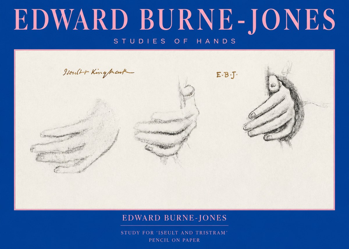 Edward Burne-Jones Study for 'Iseult and Tristram' No2 - Plakát