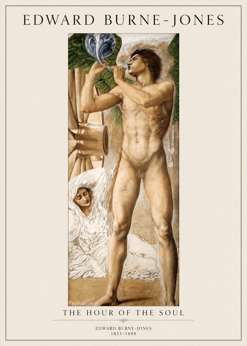 Edward Burne-Jones The Hour of the Soul No1 - Plakát
