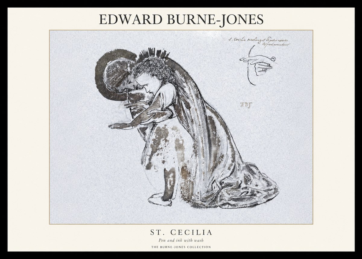 Edward Burne-Jones St. Cecilia No1 - Plakát