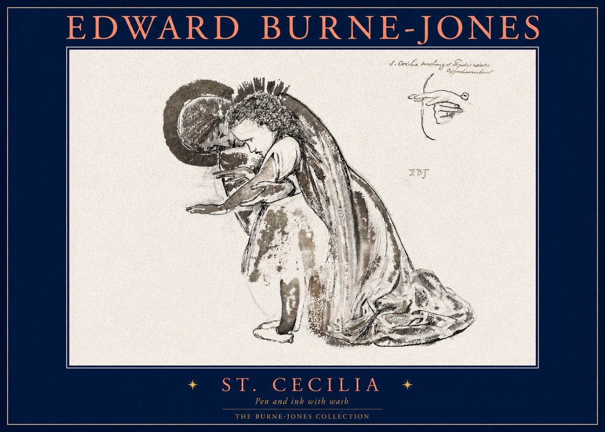 Edward Burne-Jones St. Cecilia No2 - Plakát