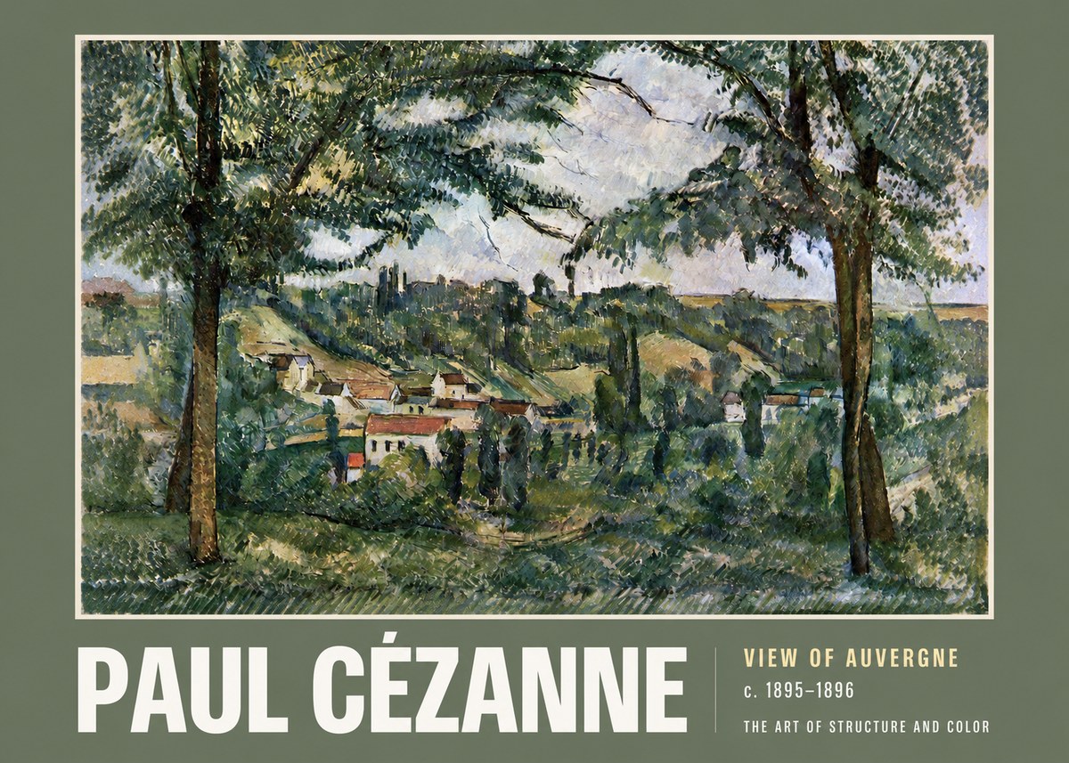 Paul Cézanne View of Auvergne No2 - Plakát