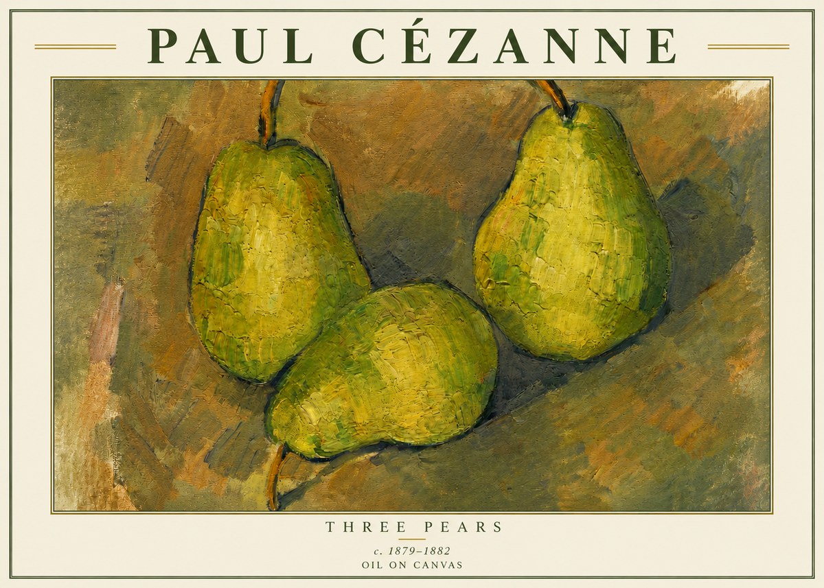 Paul Cézanne Three Pears No3 - Plakát