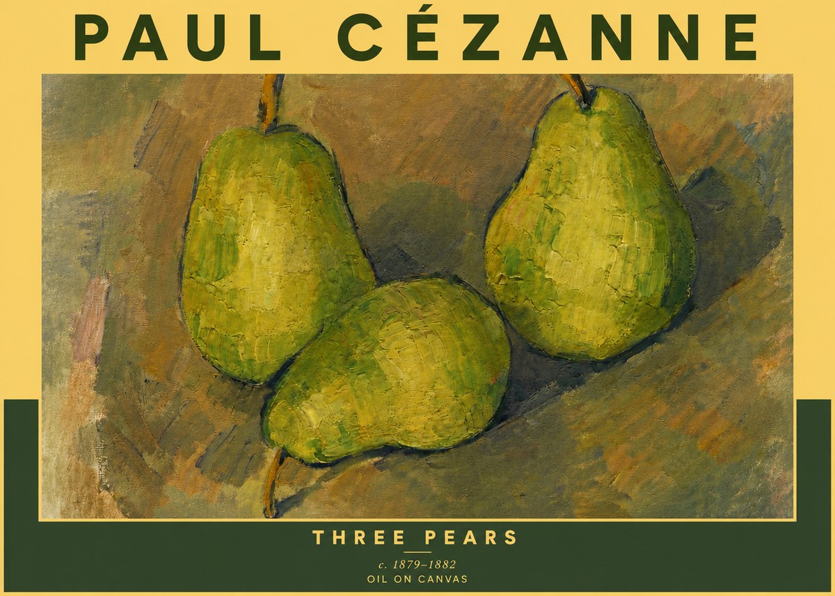 Paul Cézanne Three Pears No4 - Plakát