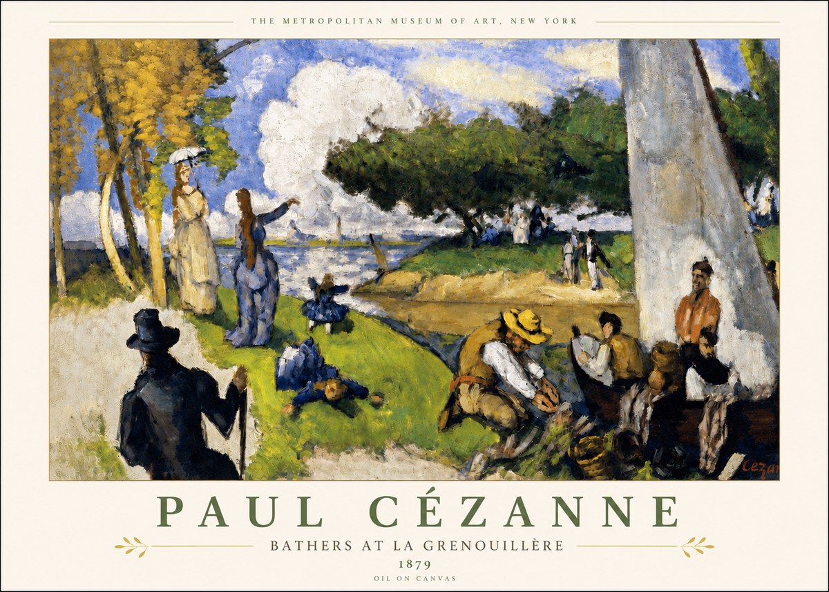 Paul Cézanne Bathers at La Grenouillère No3 - Plakát