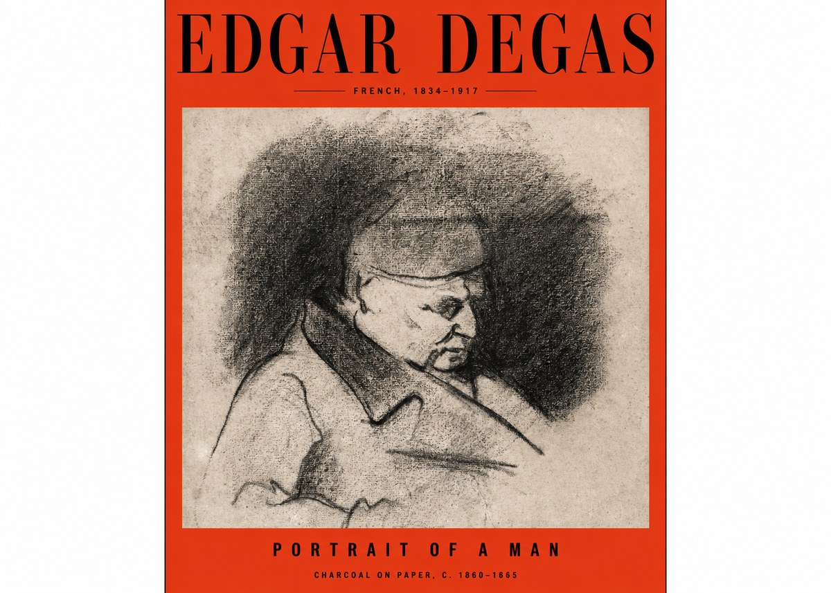 Edgar Degas Portrait of a Man No2 - Plakát