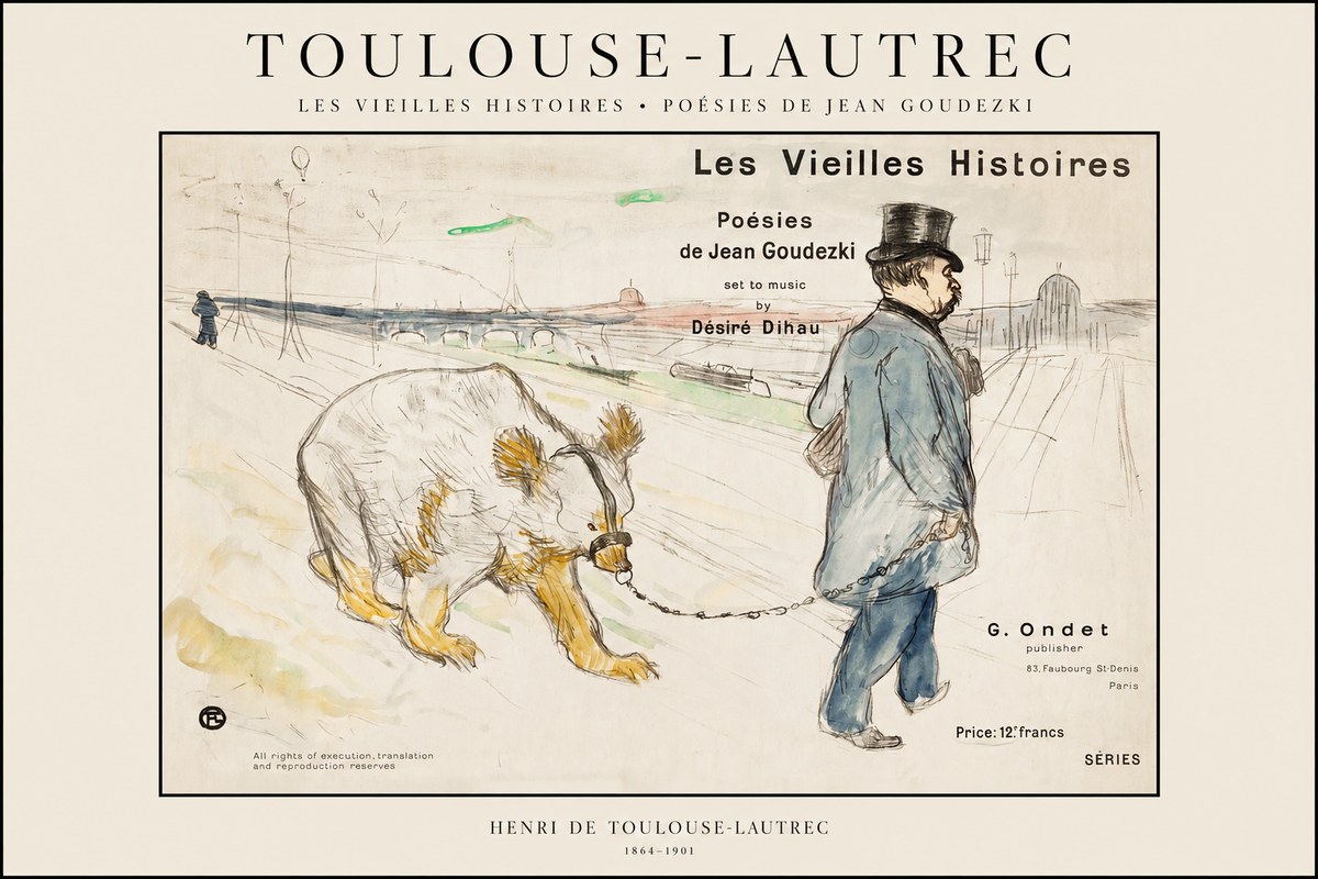 Toulouse-Lautrec Les Vieilles Histoires II No1 - Plakát