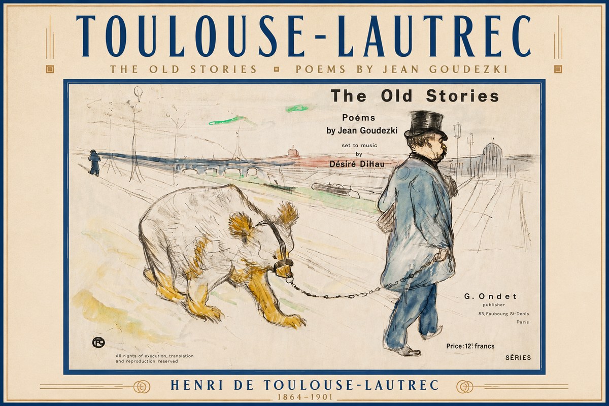Toulouse-Lautrec Les Vieilles Histoires II No6 - Plakát