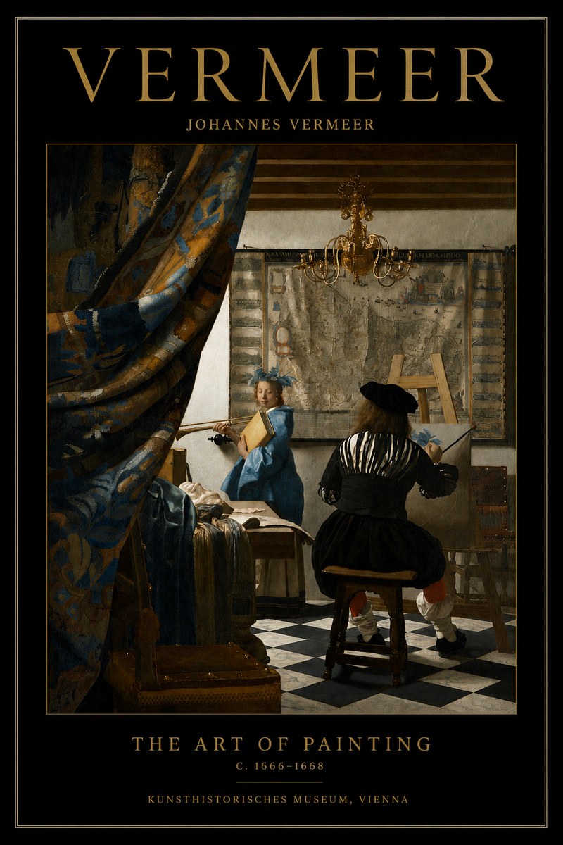 Vermeer The Art of Painting No3 - Plakát
