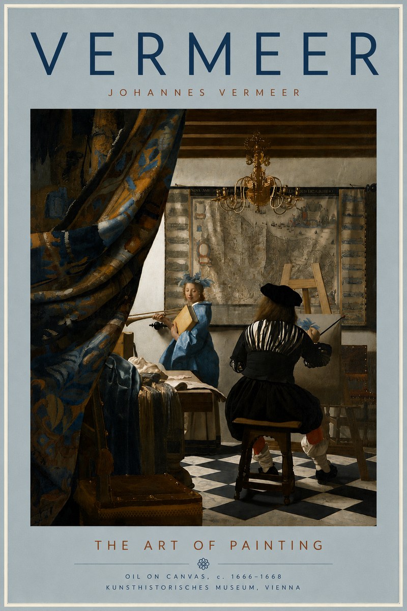 Vermeer The Art of Painting No5 - Plakát