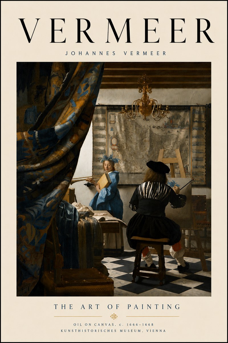 Vermeer The Art of Painting No6 - Plakát
