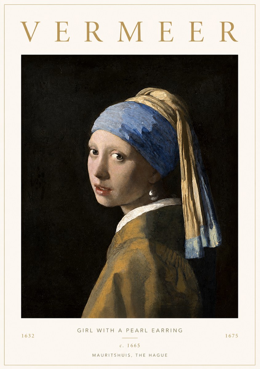 Vermeer Girl with a Pearl Earring II No2 - Plakát
