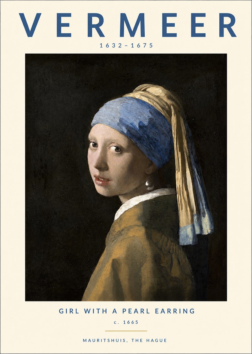 Vermeer Girl with a Pearl Earring II No3 - Plakát
