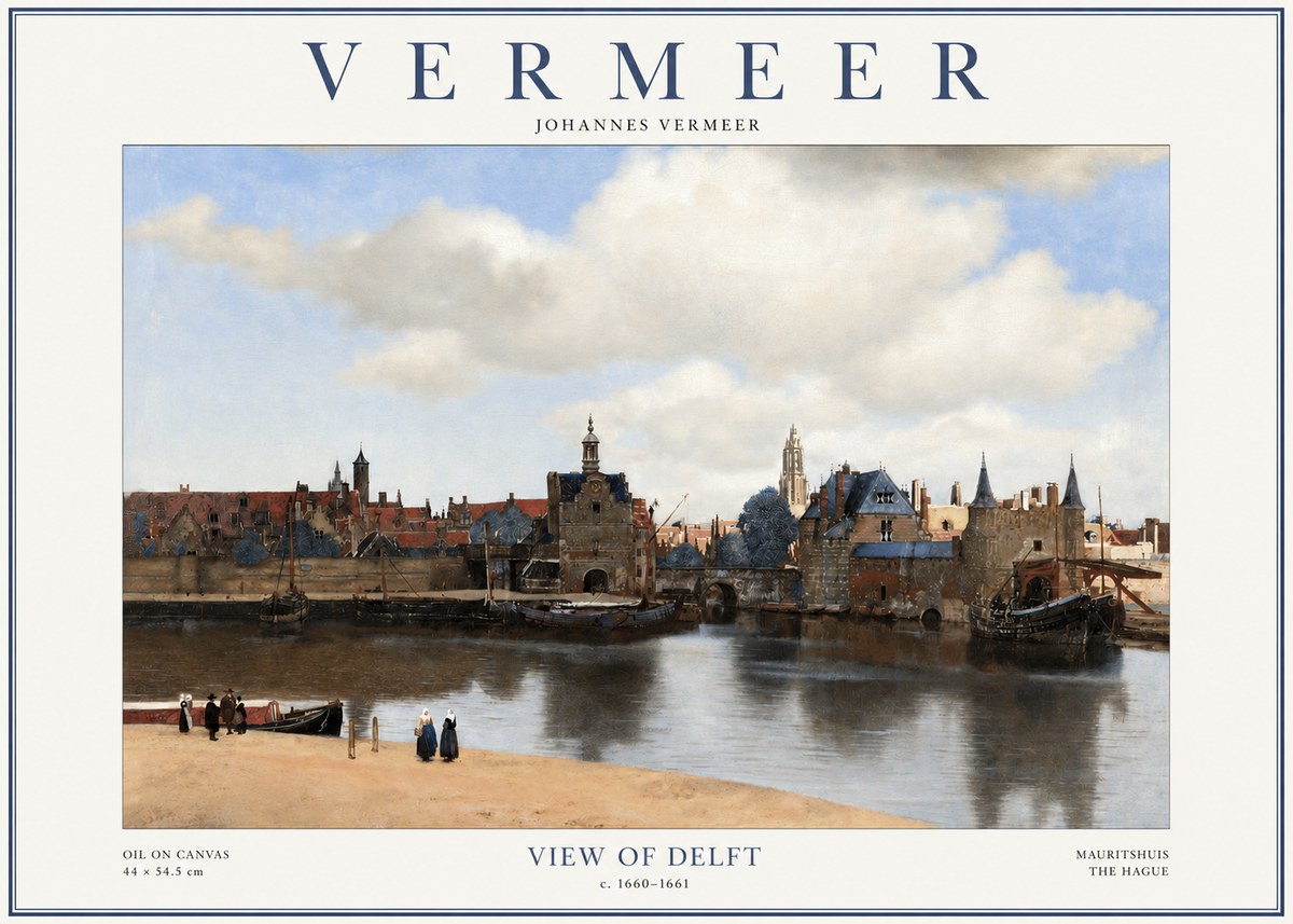 Vermeer View of Delft No2 - Plakát