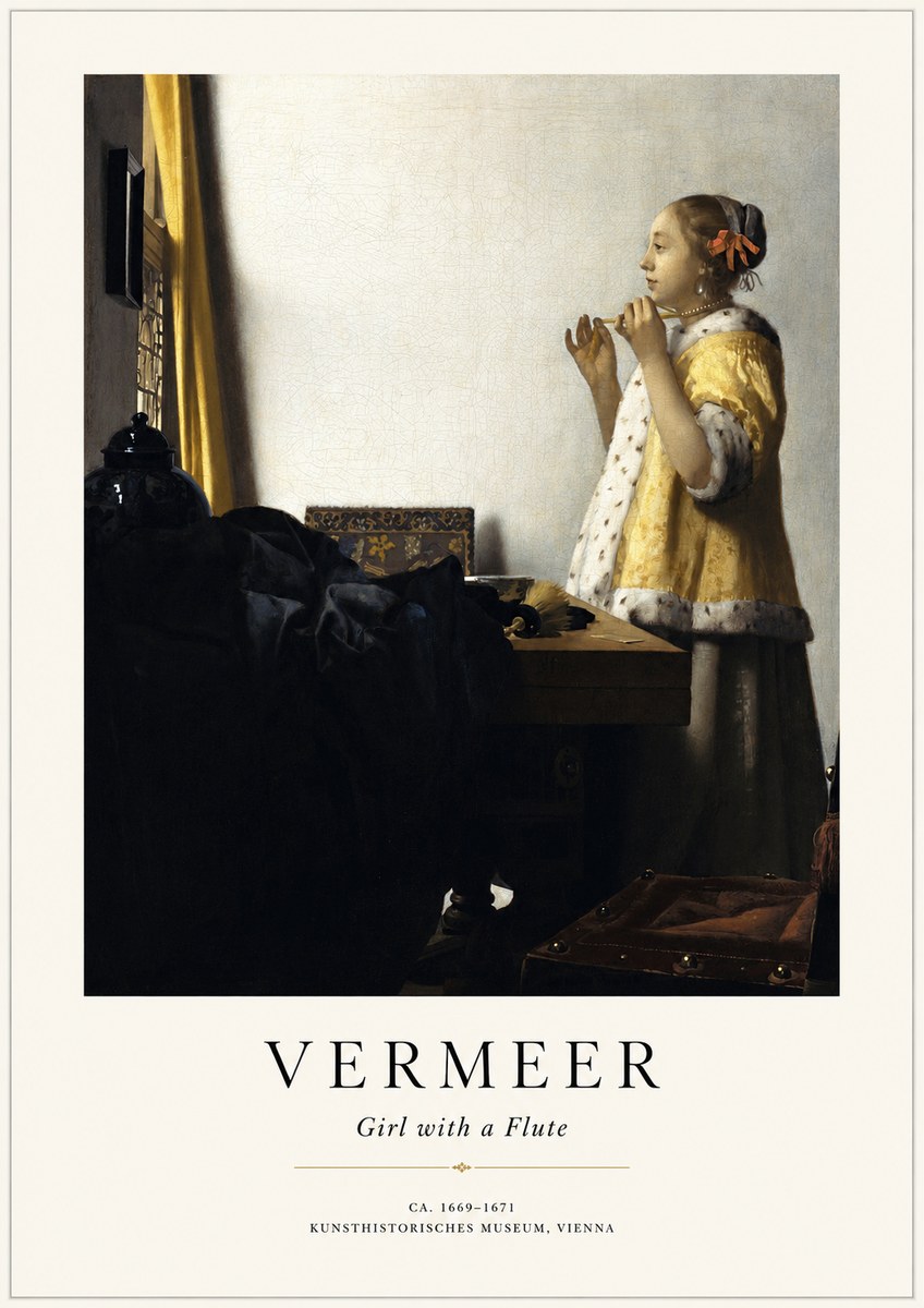 Vermeer Girl with a Flute No1 - Plakát