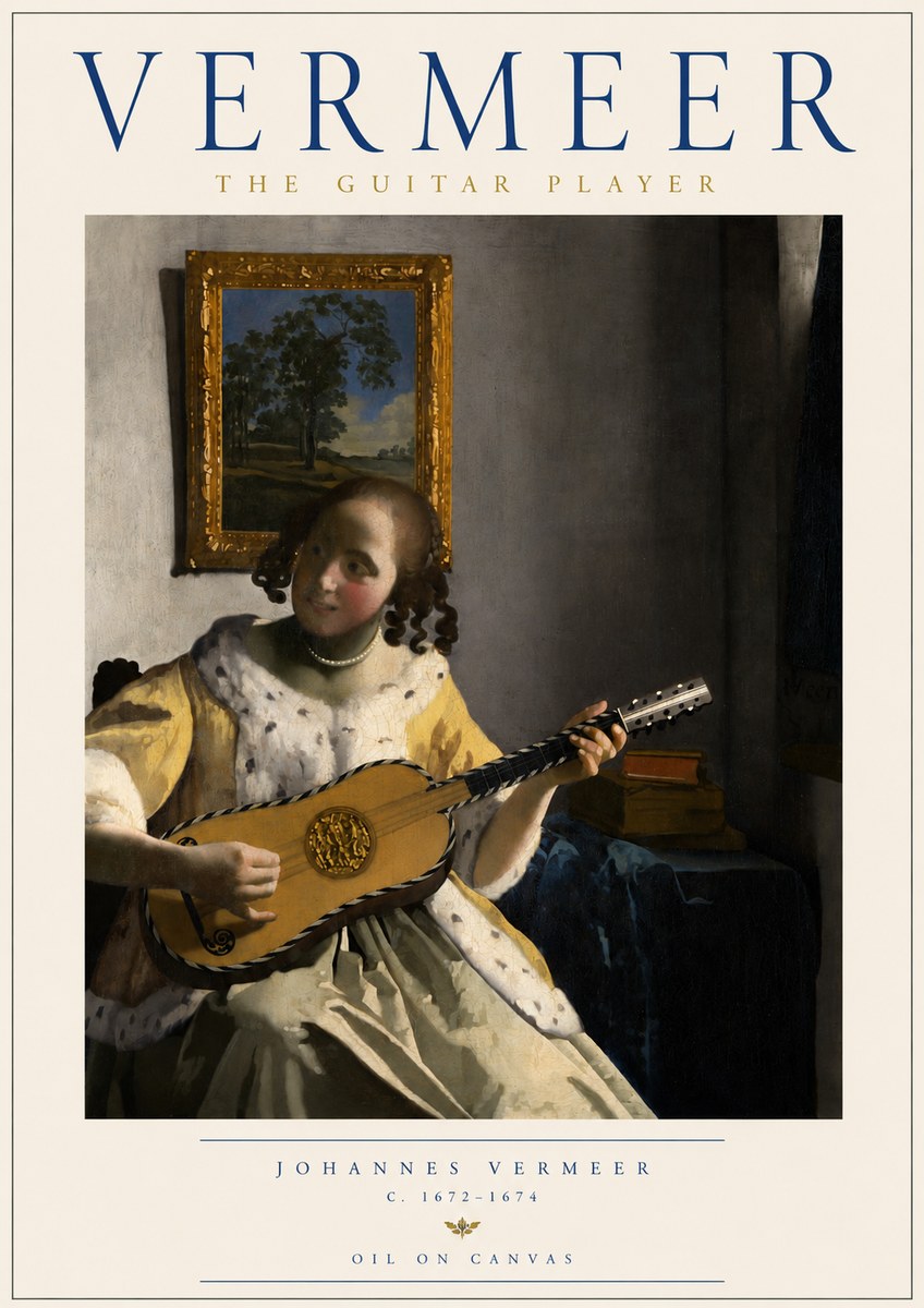 Vermeer The Guitar Player No2 - Plakát