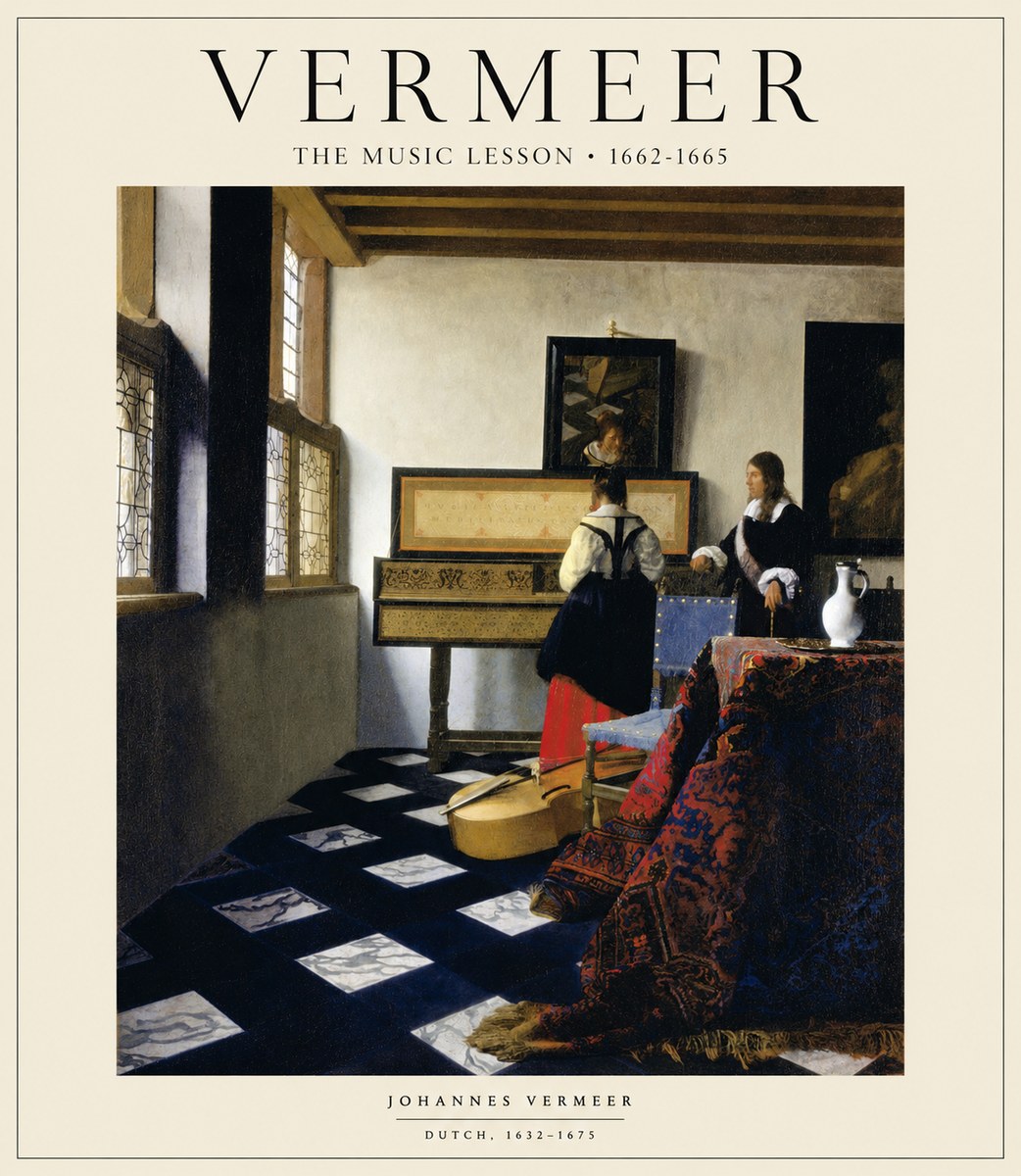 Vermeer The Music Lesson No1 - Plakát