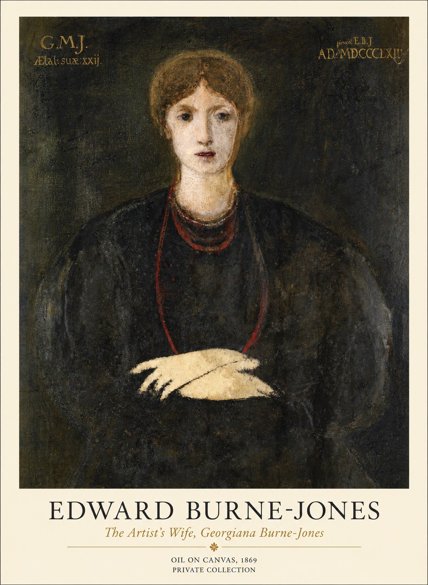 Edward Burne-Jones The Artist's Wife, Georgiana Burne-jones No1 - Plakát