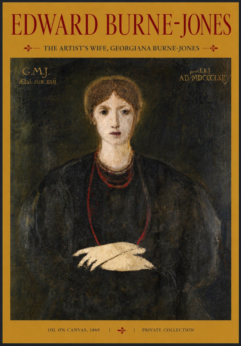 Edward Burne-Jones The Artist's Wife, Georgiana Burne-jones No3 - Plakát