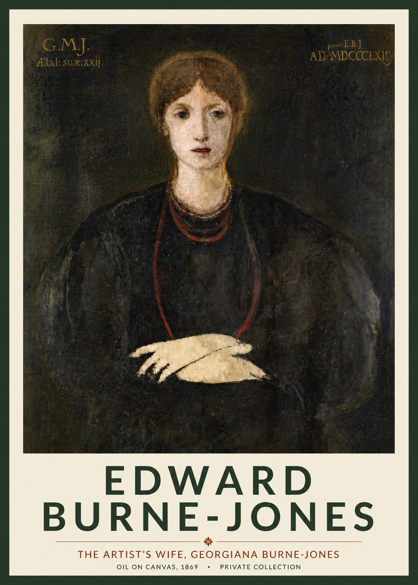 Edward Burne-Jones The Artist's Wife, Georgiana Burne-jones No4 - Plakát