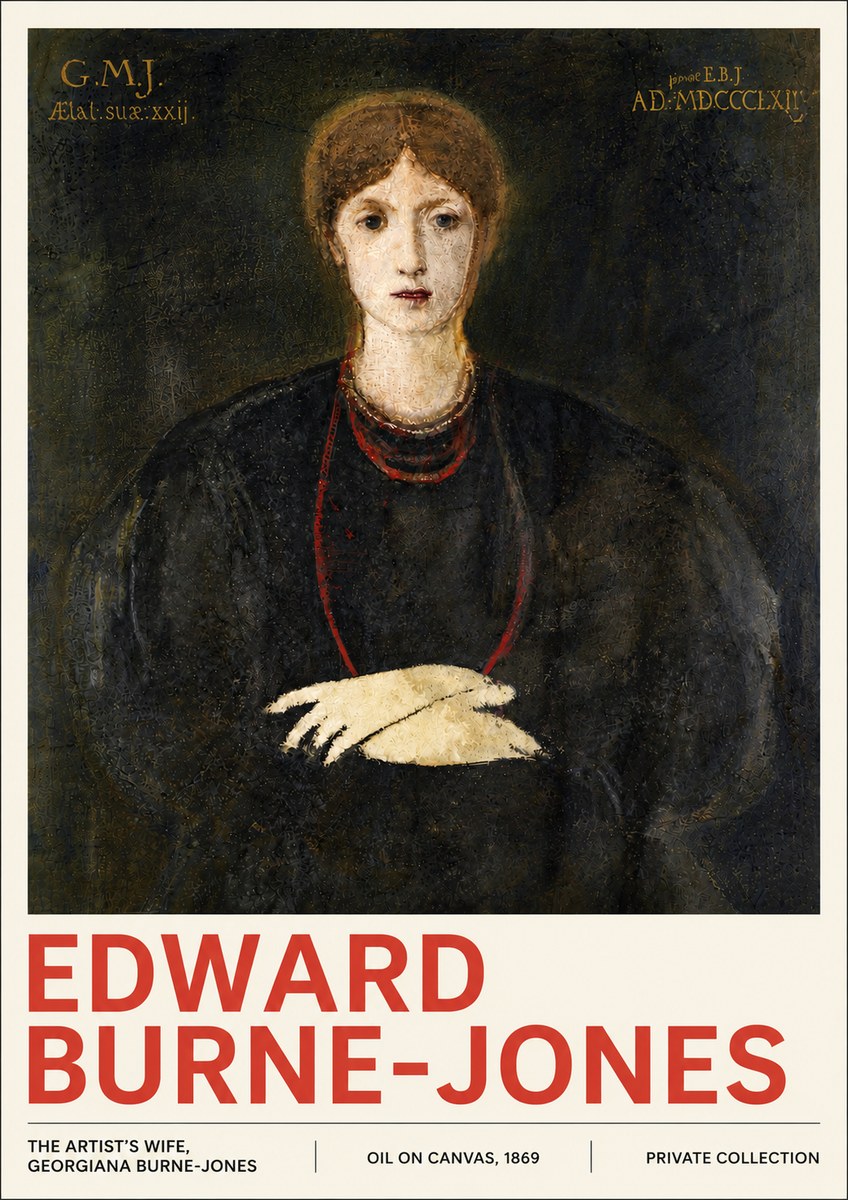 Edward Burne-Jones The Artist's Wife, Georgiana Burne-jones No6 - Plakát