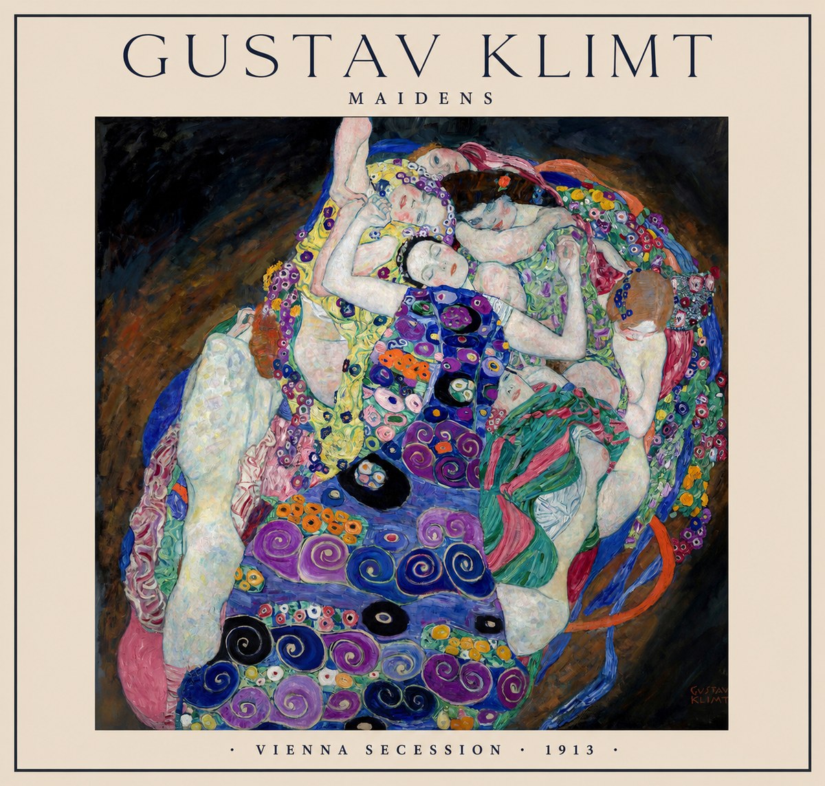 Klimt Maidens No1 - Plakát