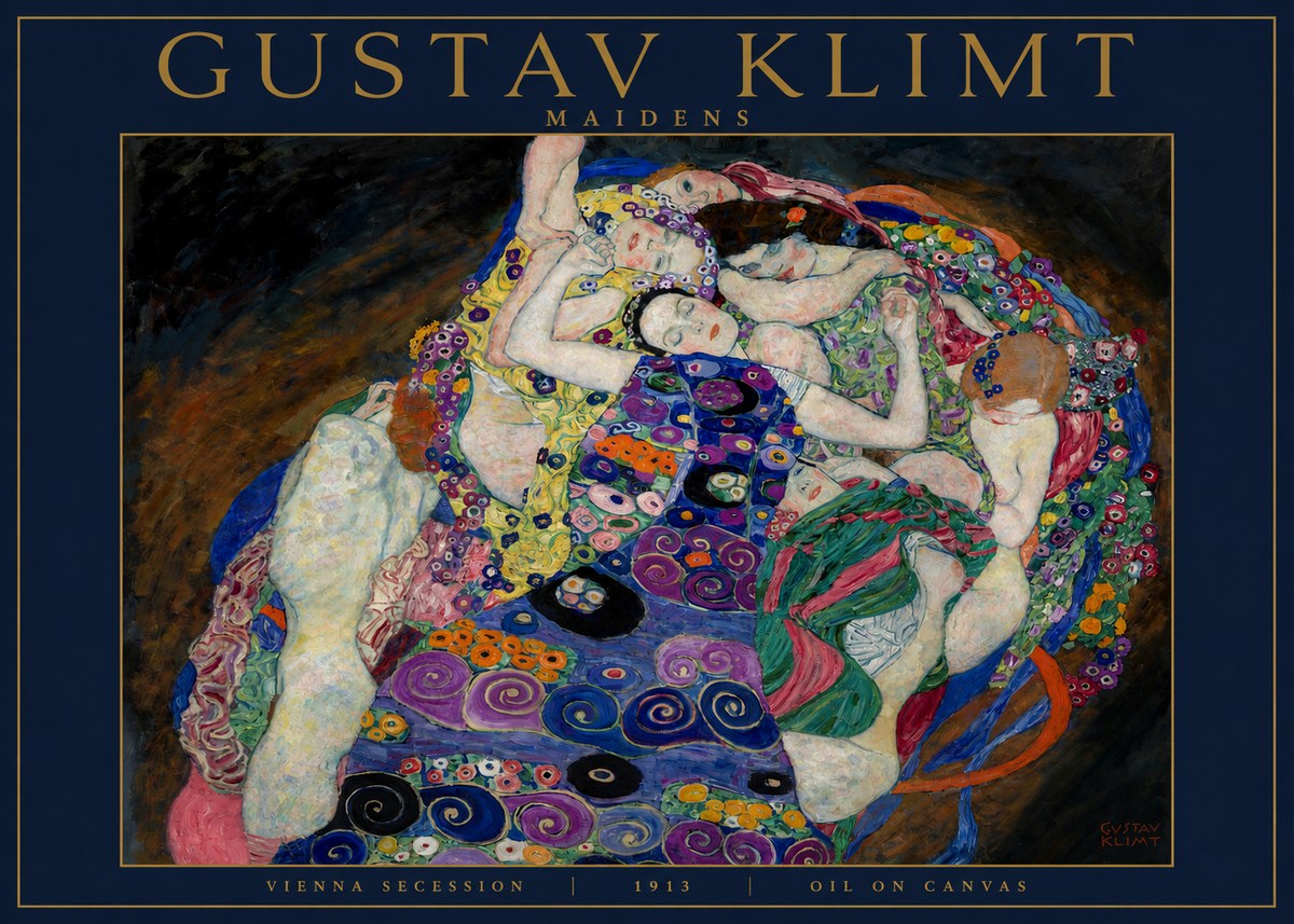 Klimt Maidens No3 - Plakát