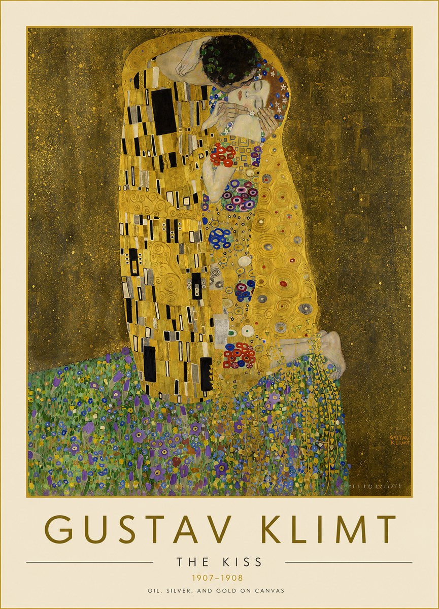 Klimt The Kiss No2 - Plakát