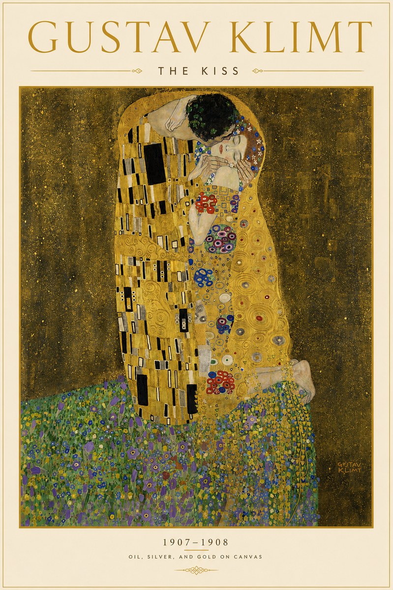 Klimt The Kiss No6 - Plakát