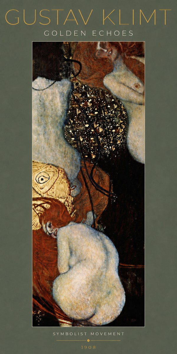 Klimt Golden Echoes No5 - Plakát