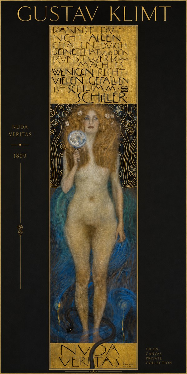 Klimt Nuda Veritas No4 - Plakát