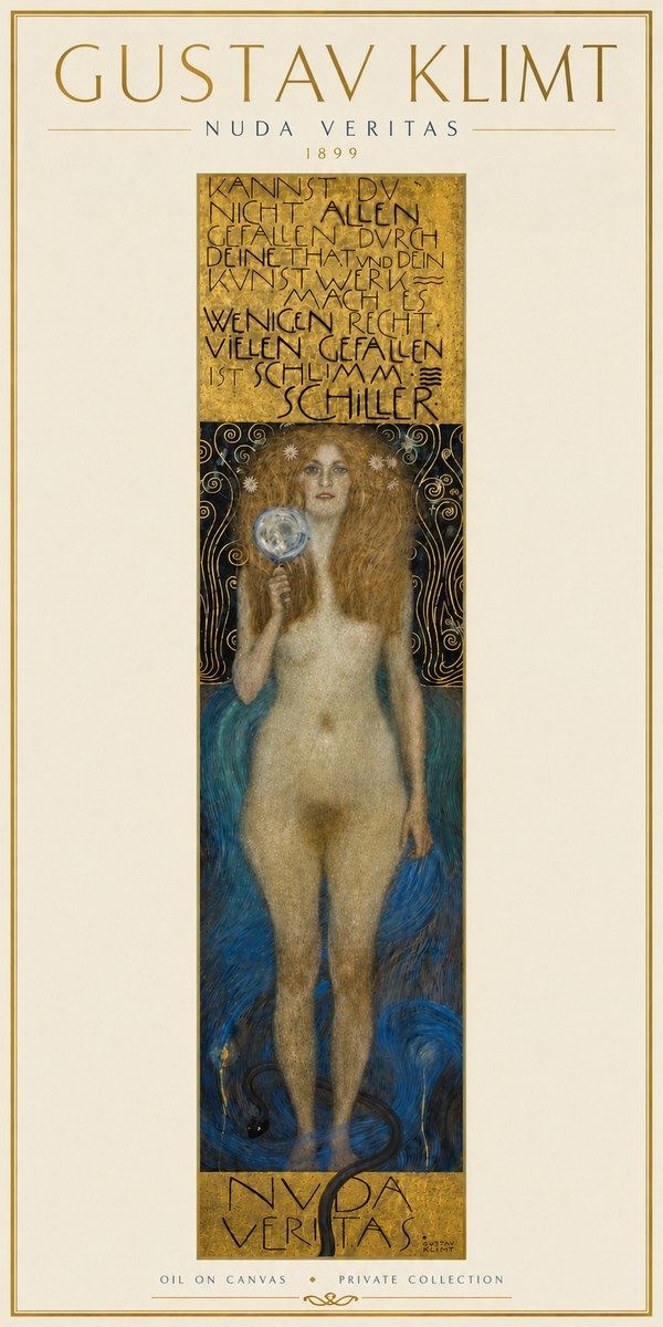 Klimt Nuda Veritas No5 - Plakát