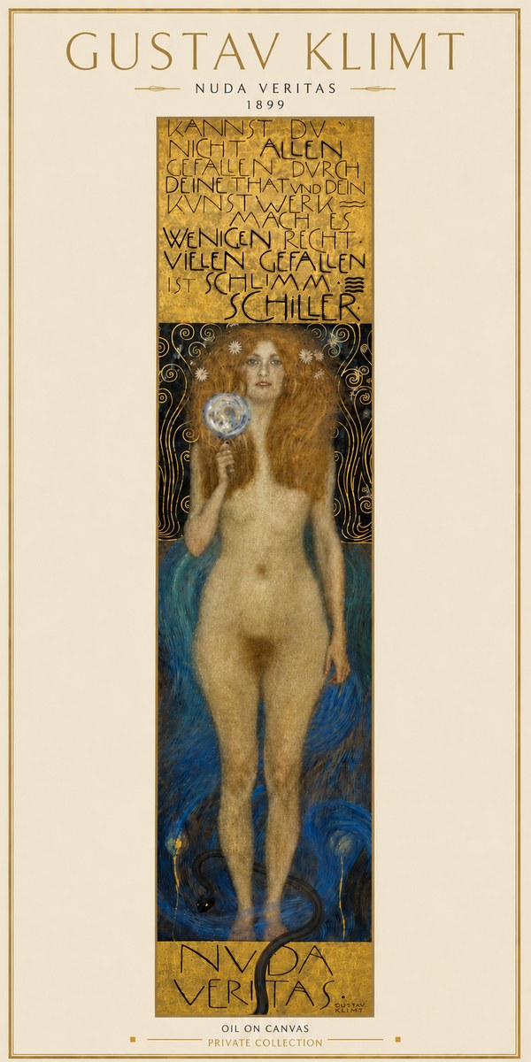Klimt Nuda Veritas No6 - Plakát