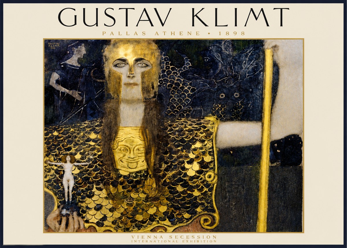 Klimt Pallas Athene No2 - Plakát